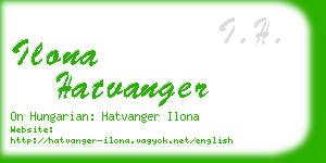 ilona hatvanger business card